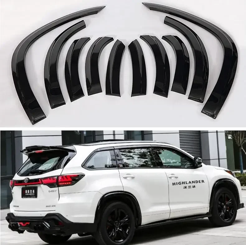 10 шт. для Toyota Highlander 2015 2016 2017 2018 2019 2020 колесо бровей круглая дуга расширители