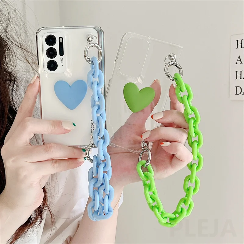 3D Браслет с милым любящим сердцем чехол для телефона OPPO Find N 5G складной ручная