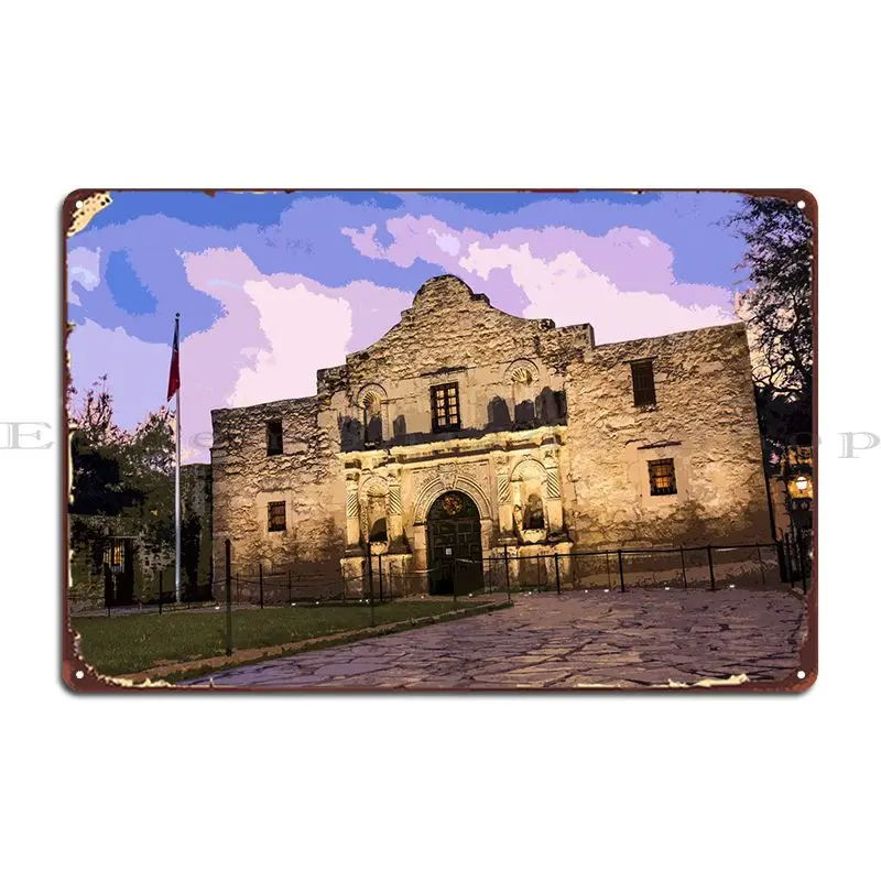 

Металлический плакат с надписью «Сан-Антонио Алао»