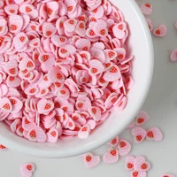 20glots strawberry love polymer hot clay sprinkles slime candy fake cake decoration diy crafts nail arts accessories 5mm