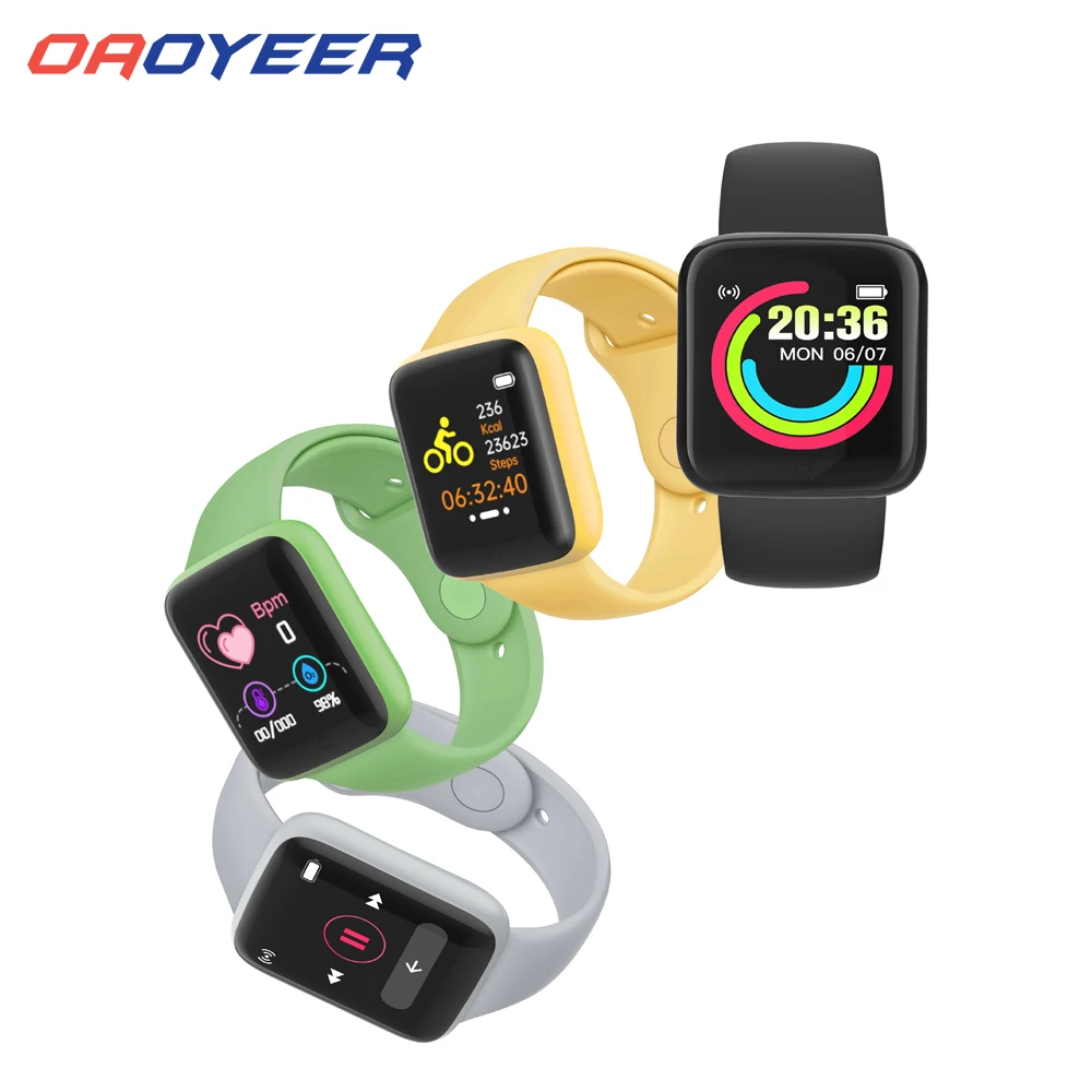 

Y68 Fitpro Smart Watch Blood Pressure Heart Rate Monitor Sports Tracking Fitness Pedometer Multi Function Smart Watch Macaron