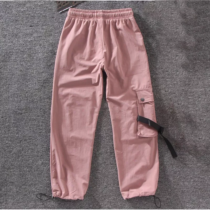 

New2022 Streetwear embroidery Cargo Pants Women Harajuku BF Loose Big Pocket Hearm Pants High Waist Loose Female Trousers