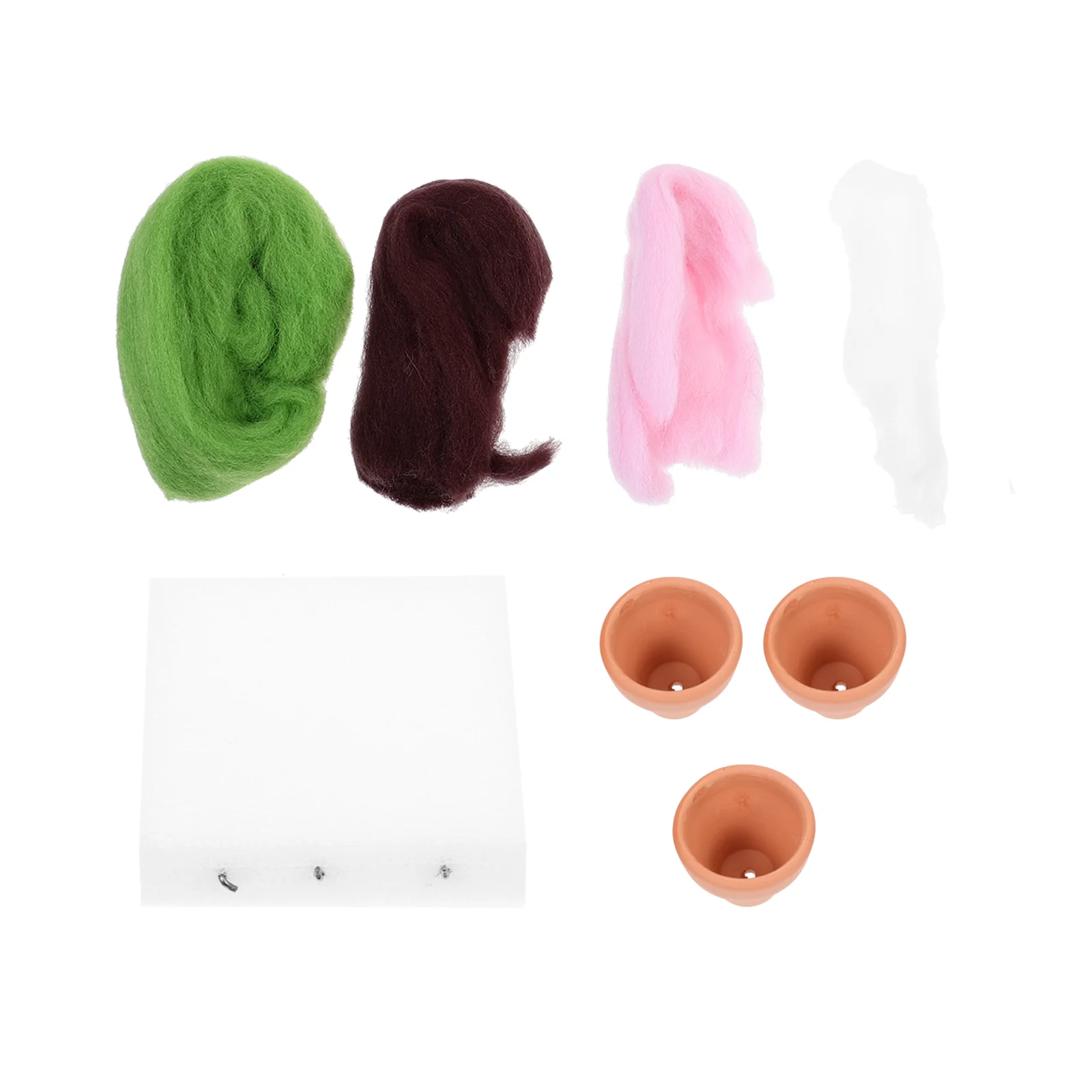 

1 Set of Needle Felting Plant Bonsai Kit DIY Craft Tools Felting Embroidery Accessories