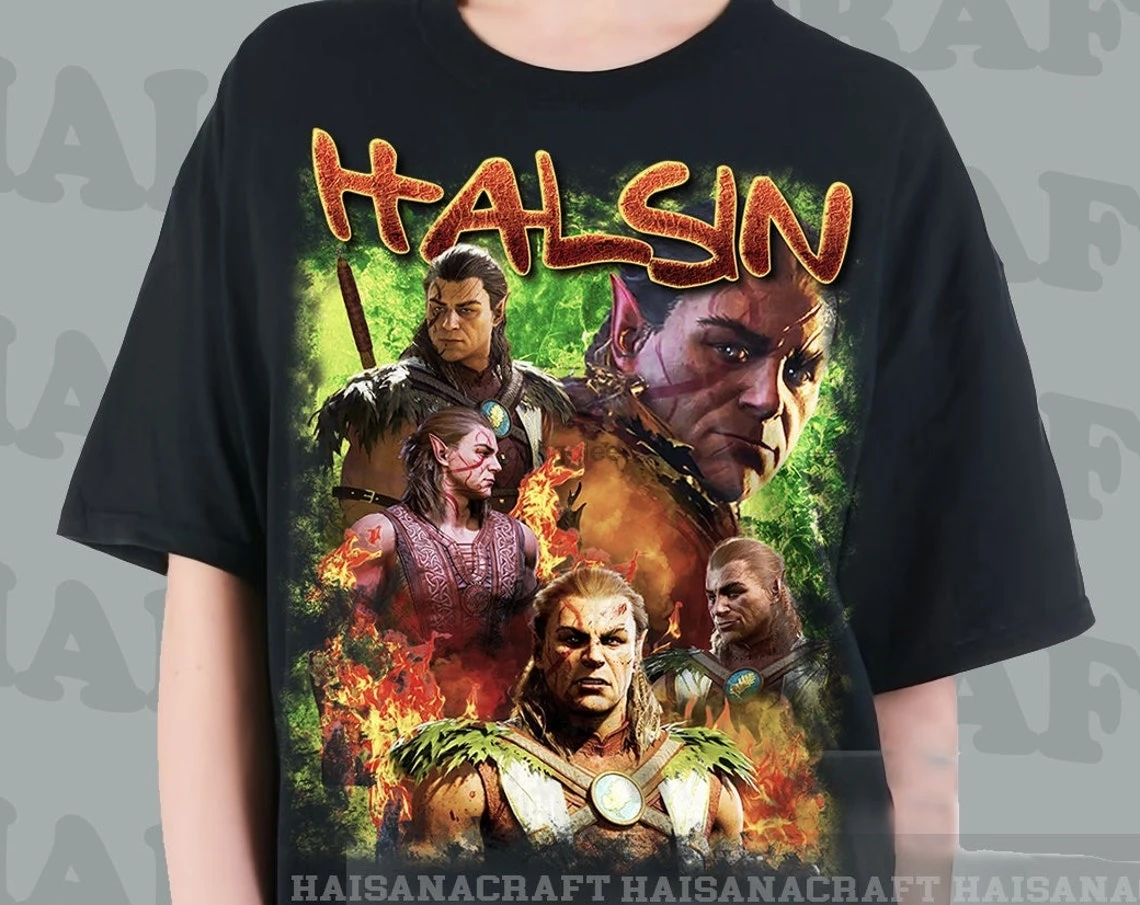 Винтажная футболка Halsin Baldurs Gate 3 подарочная для женщин и мужчин унисекс HS012