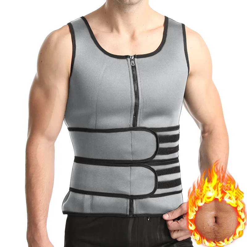 

Sexy Men's Body Shaper Neoprene Sauna Vest Waist Trainer Double Strap Sweatshirt Corset Top Belly Slimming Shaper Fat Burning
