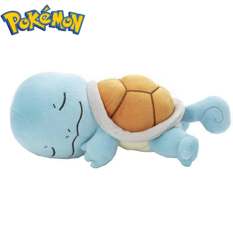 

Genuine Anime Pokemon Sleeping Face In Prone Posture Squirtle Plush Soft Stuffed Collection Cute Doll Kids Toy Christmas Gifts