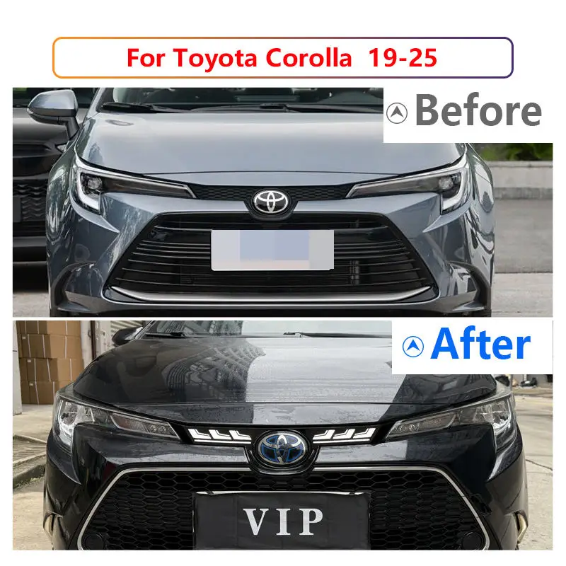 Светодиодные передние фары для Toyota Corolla 2019-2025: Модифицированные светодиодные фары в решетке радиатора, дневные ходовые огни, указатели поворота (art.: 3920d8a178f4c) - 3920d8a178f4c