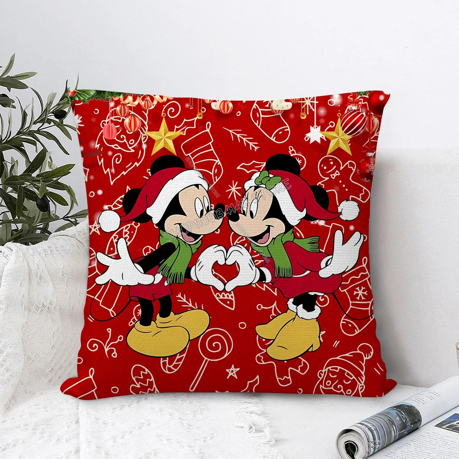 Наволочка с Микки Маусом Диснея 45x45 рождественское аниме наволочка мультяшным HD