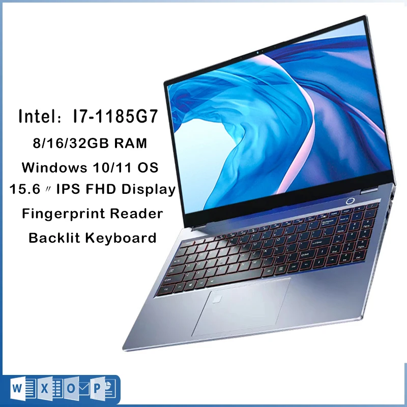 

Новый ноутбук intel I7-1185G7 металлический чехол 15,6 дюймов Windows 11/10 OS 32 Гб RAM офисный игровой ноутбук