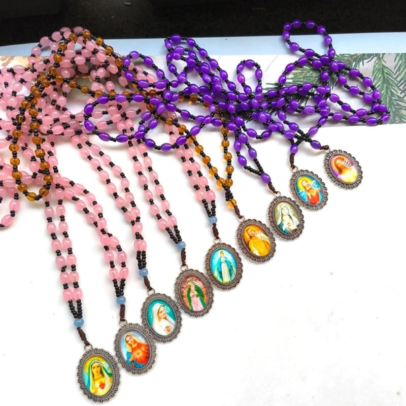 Религиозные украшения на шею шейная цепочка с четками из бисера модная ключицу