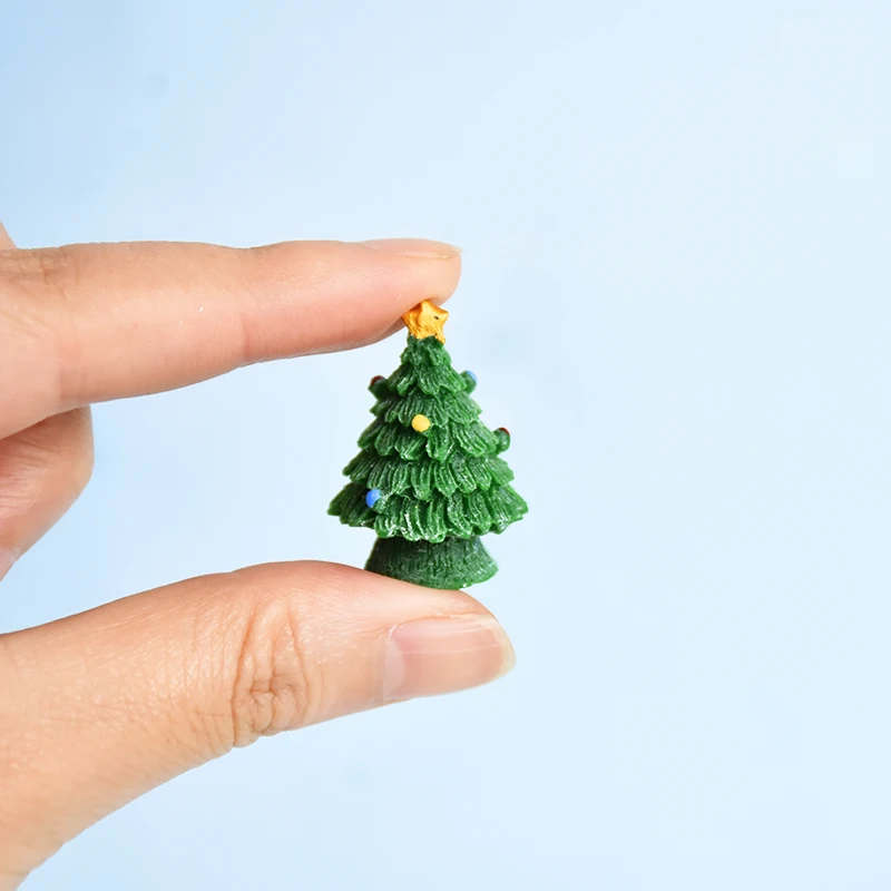 Мини-рождественская елка из смолы Рождественский микропейзаж ремесло сказочные