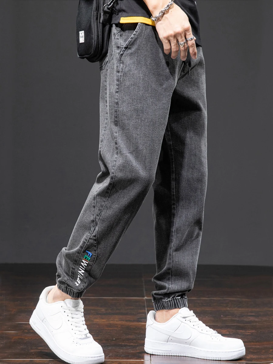 Spring Summer Baggy Jeans Men Black Cargo Pantalones Hombre Harem Pants Blue Streetwear Denim Trousers Plus Size 6XL 7XL 8XL