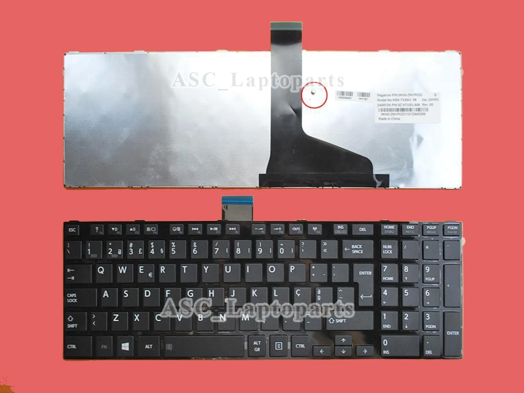 

Новая португальская Клавиатура Teclado для TOSHIBA Satellite C850 C850D C855 C855D C850D-125 C870 C870D C875 C875D с черной рамкой