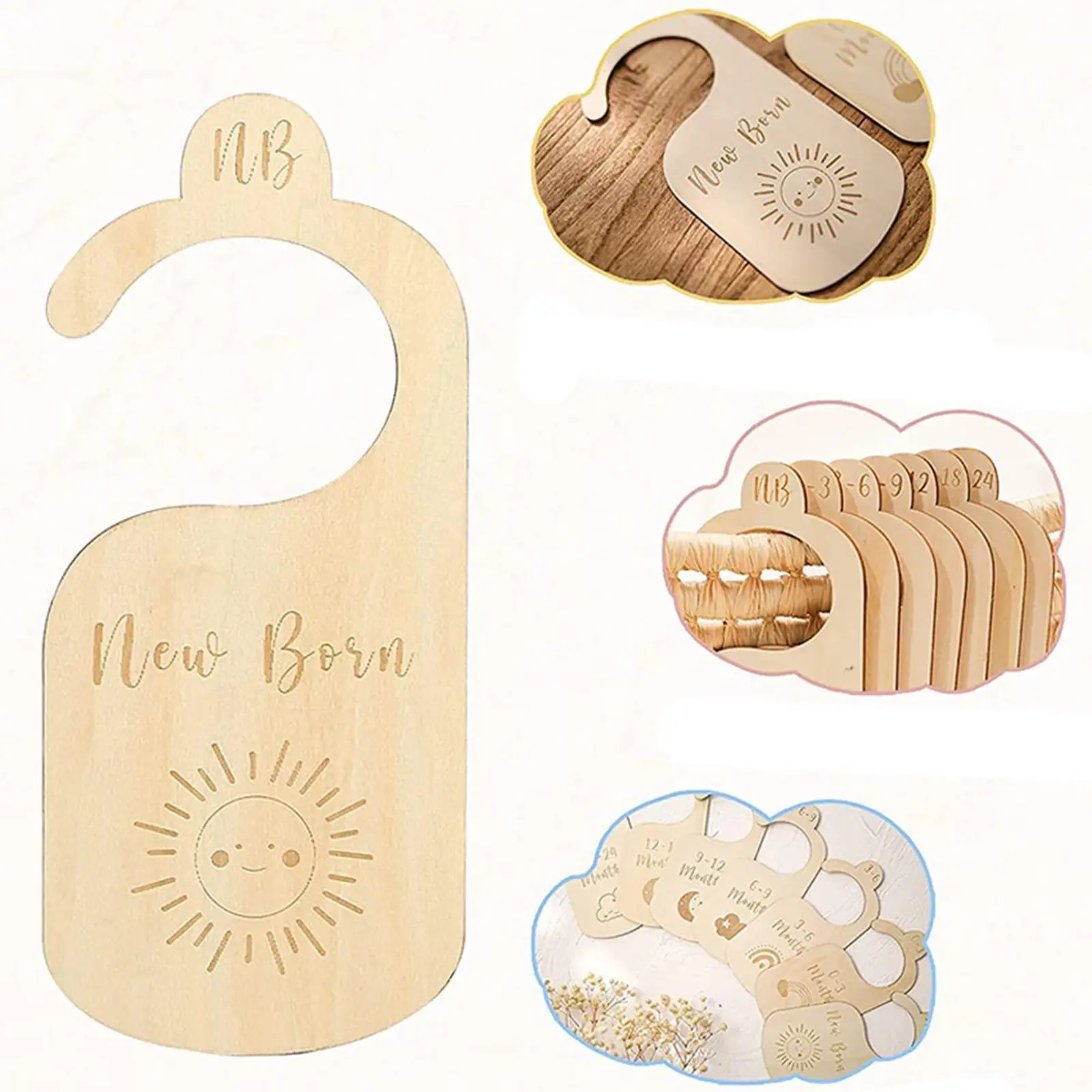 

7 Pieces Newborn Baby Toddler Clothes Dividers Newborn Closet Dividers