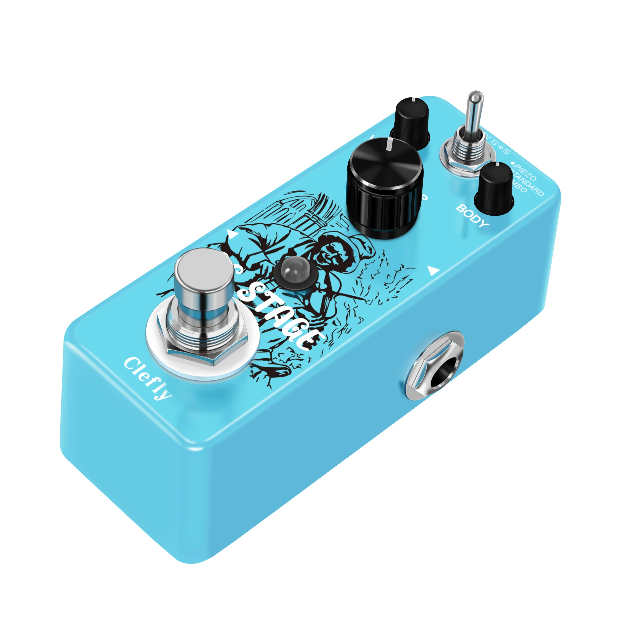 Clefly LEF-320 AC Stage Guitar Pedal Effect Analog Acoustic Pedals For Guitars Guitarist Analog Effectors Piezo Standard Jumbo