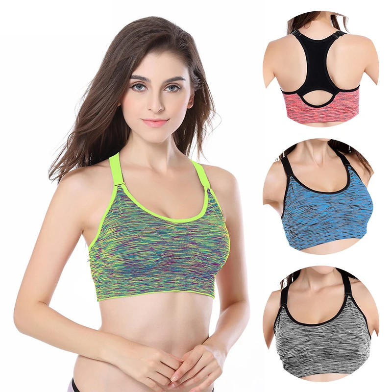 

Hot Women Sports Bra Gym Seamless High Impact Sports Bra Yoga Fitness Top Female Underwear Push-up bra Sportswear bralette