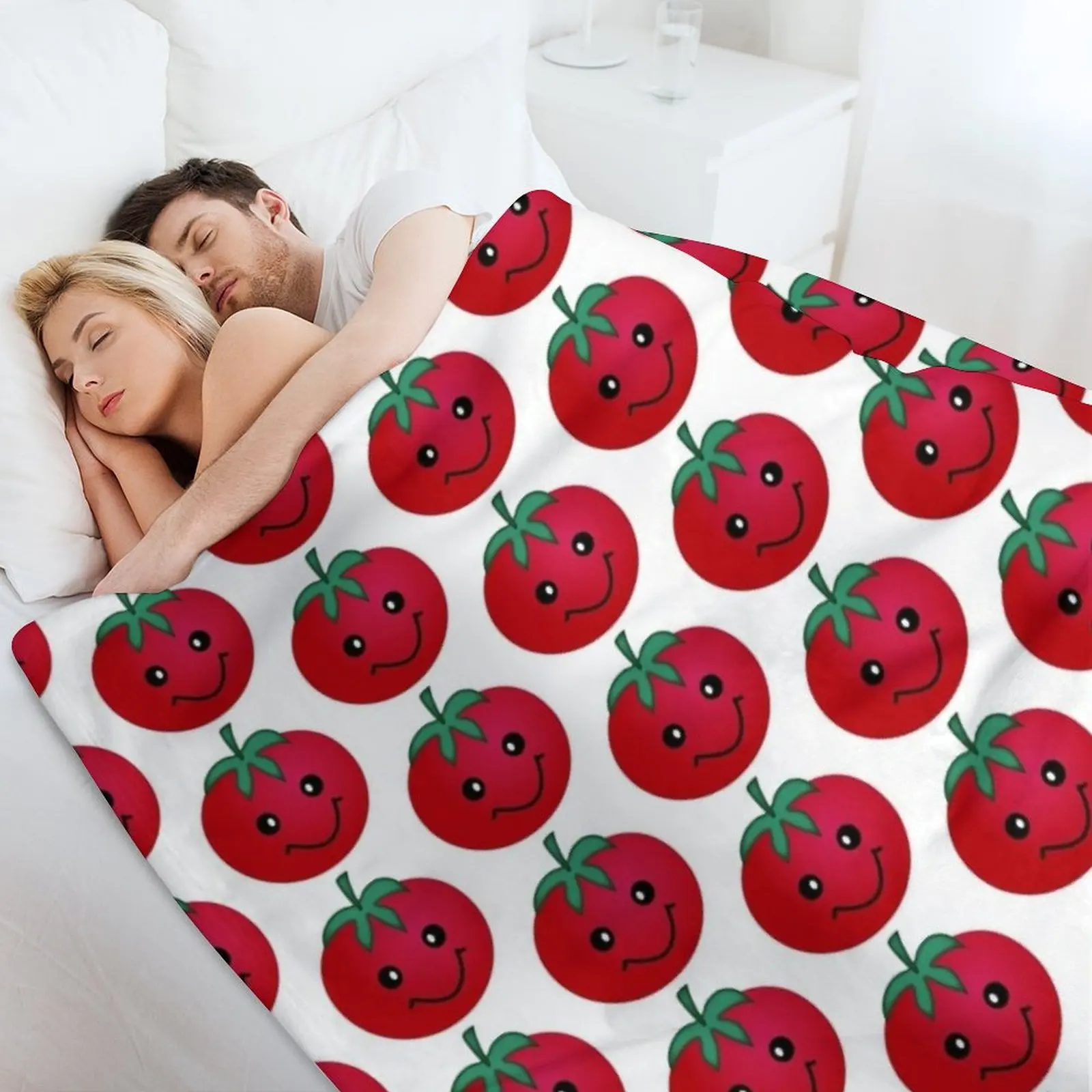 Одеяло с улыбкой и помидорами забавный подарок детские мягкие большие одеяла