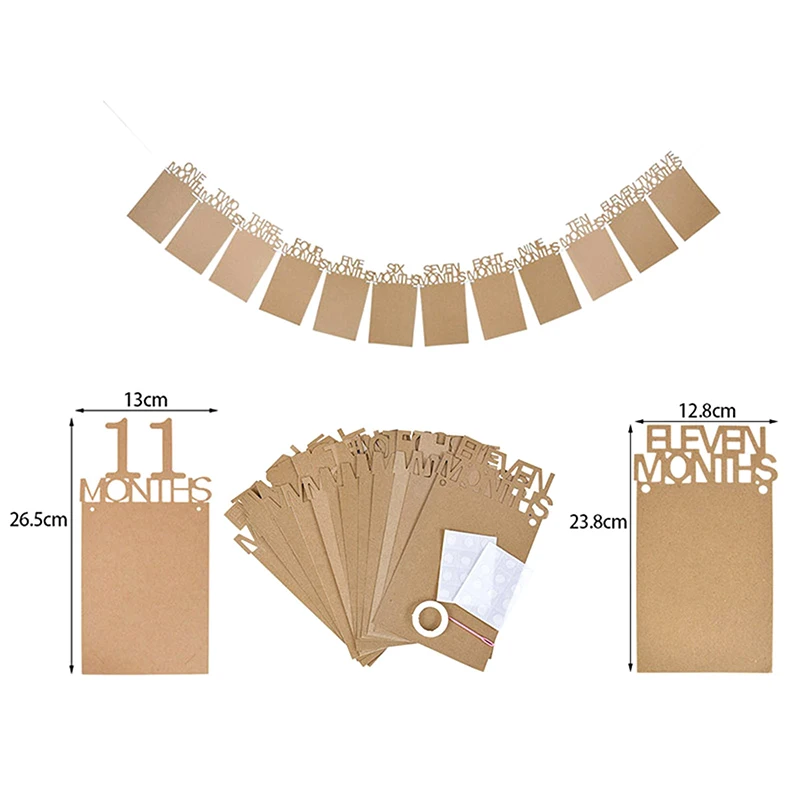 Фоторамка для новорожденных на день рождения 12 месяцев