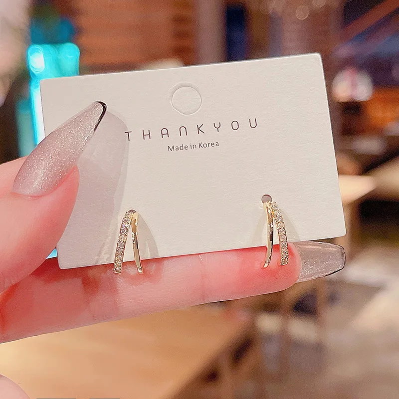 

S925 New Silver Needle Female Fashion Korean Temperament Gold Ins Style Earrings 2022 Fashion Earrings for Women