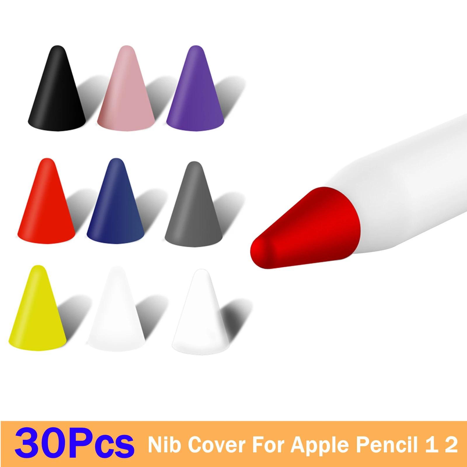 Tip Cover For Apple Pencil 2nd 1st Generation Mute Silicone Nib Case Sleeve For Ipad Pro Mini Pencil Cover Skin Protector