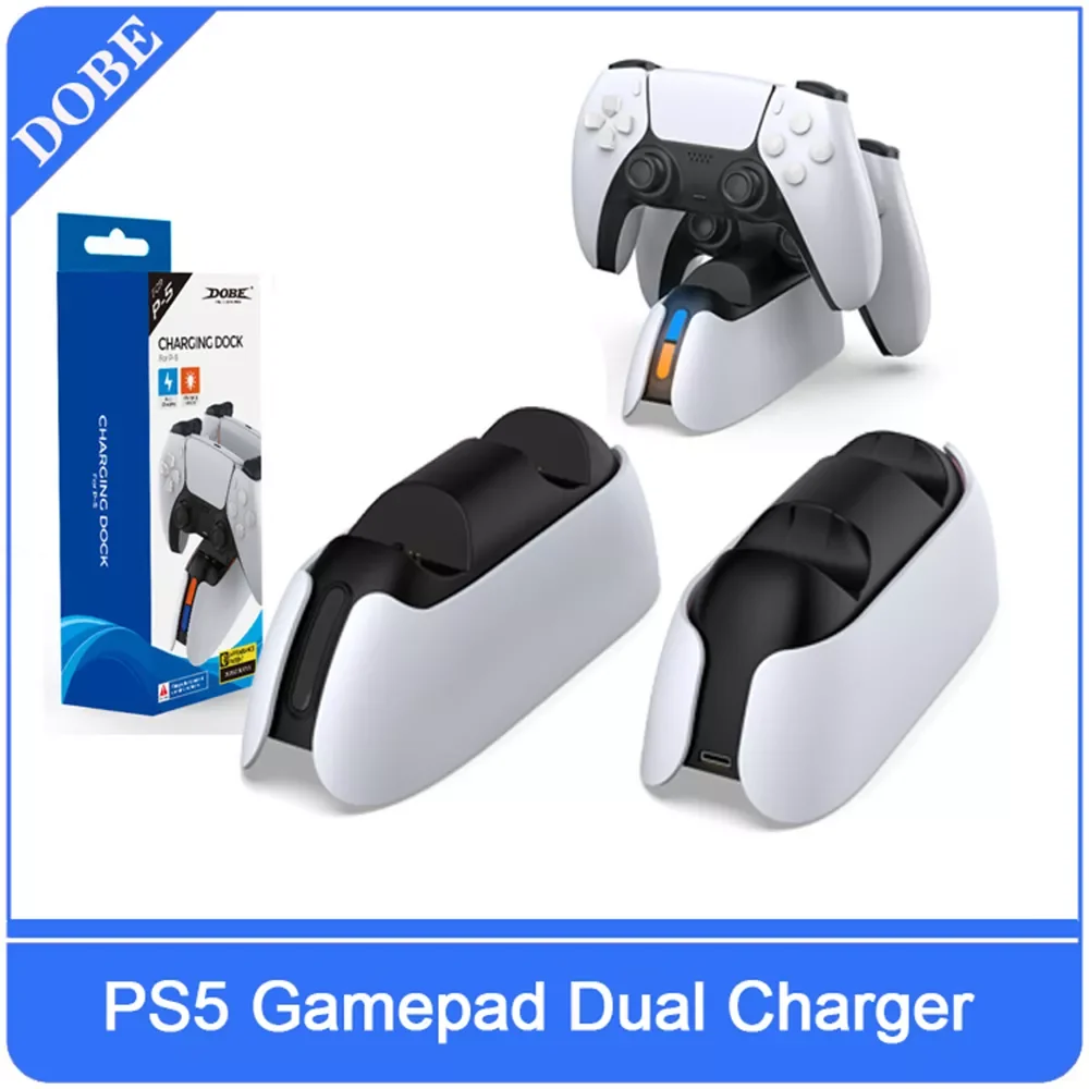 

PS5 Gamepad Dual Charger Contact Type with LED Display Light Dual Handle Charger