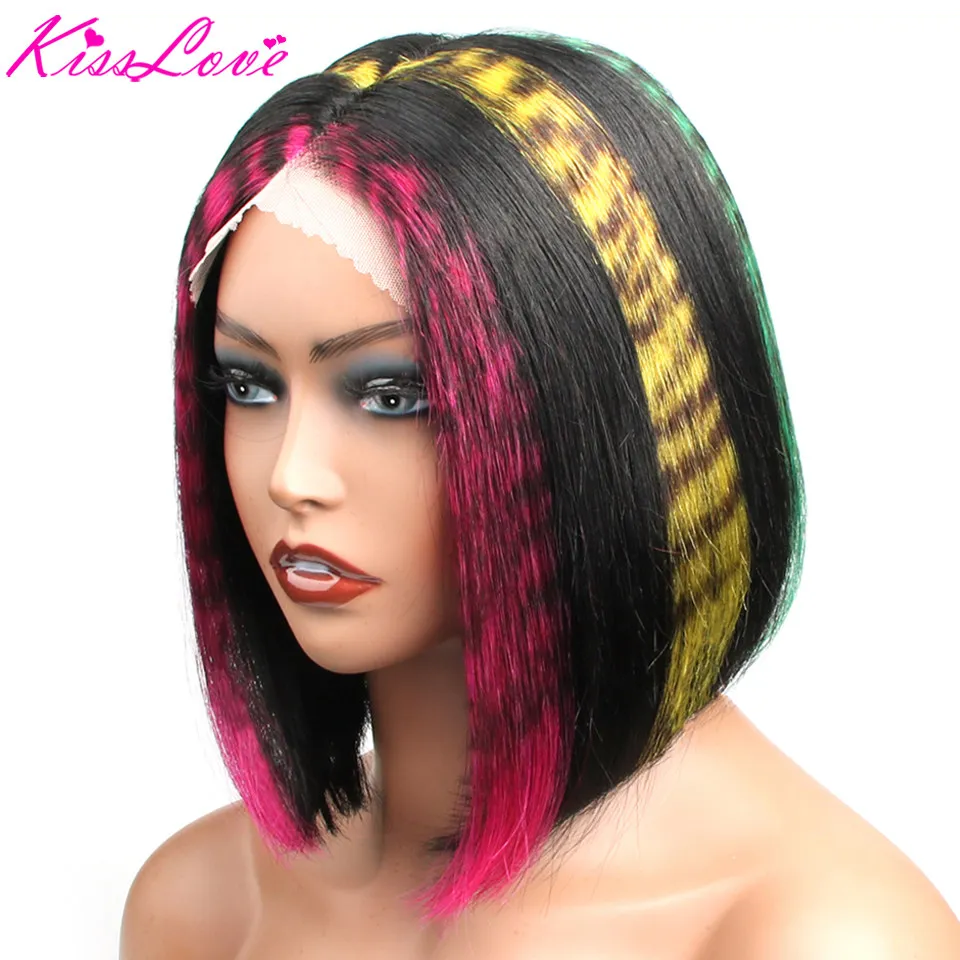 Bob Wig Pre Plucked Highlight Hd Lace Frontal Wig With Baby Hair Remy Hair Cheetah Human Hair Wigs For Women