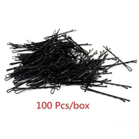 100pcslot hair clips small hairpins korean version black hair pin lady bobby pins invisible wave hairgrip barrettes