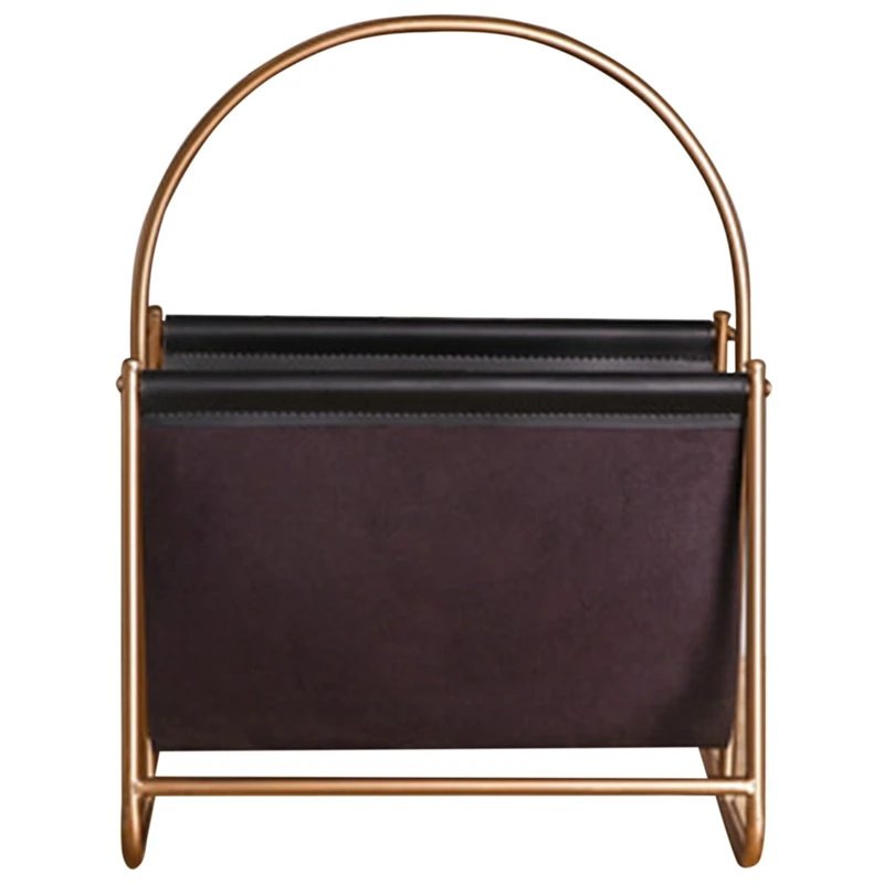 

Magazine Rack Creative Office Leather Storage Rack Desktop File Storage Paint Baking Craft Jewelry