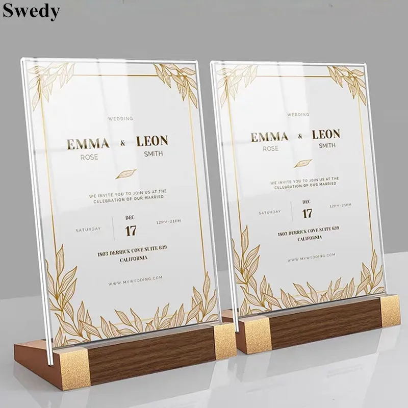 

A4 210x297mm Acrylic Sign Holder Display Stand 8.5 X 11 Inches Slant Back Table Plastic Menu Paper Photo Picture Poster Frame