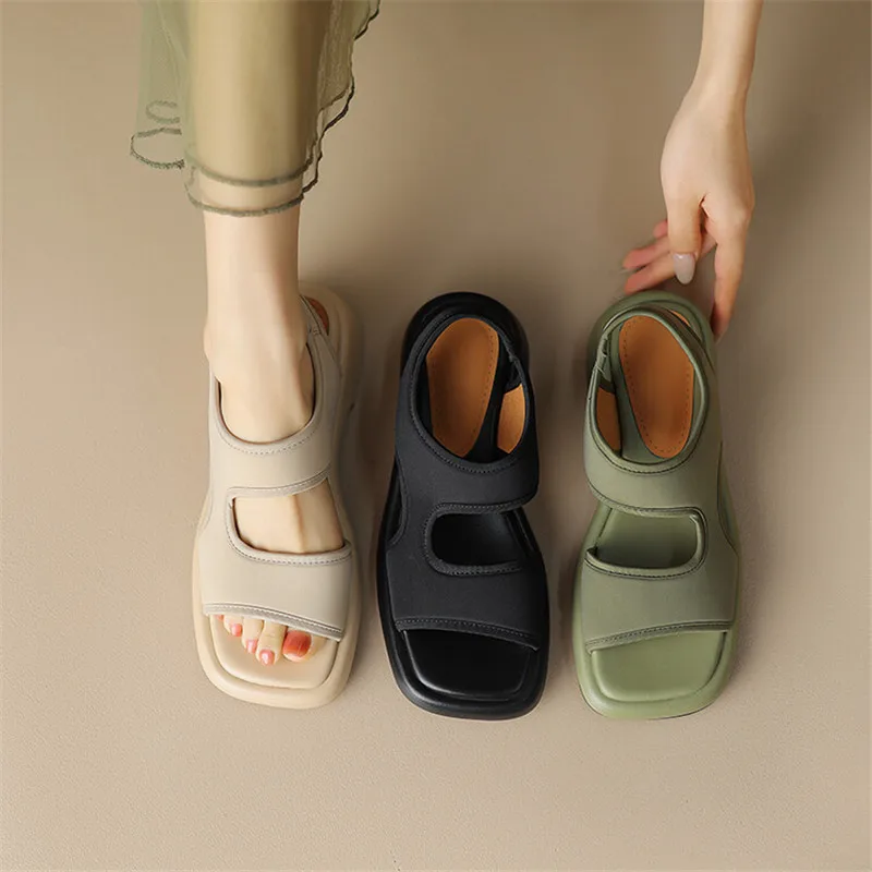 

New Summer Sandals Women Shoes Open Toe Chunky Heels Sandals for Women Handmade Fashion Platform Sandals Shoes Zapatos De Mujer