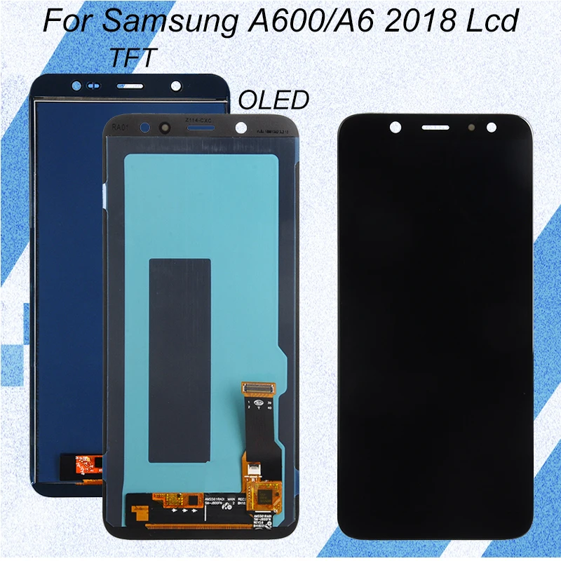

Дисплей OLED A6 2018 для Samsung Galaxy A600, ЖК-дисплей с сенсорной панелью, дигитайзер, стекло в сборе