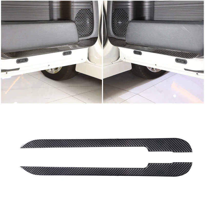 

For 2017-21 Honda N-BOX JF3 JF4 soft carbon fiber car styling inner door panel lower trim strip sticker car interior accessories