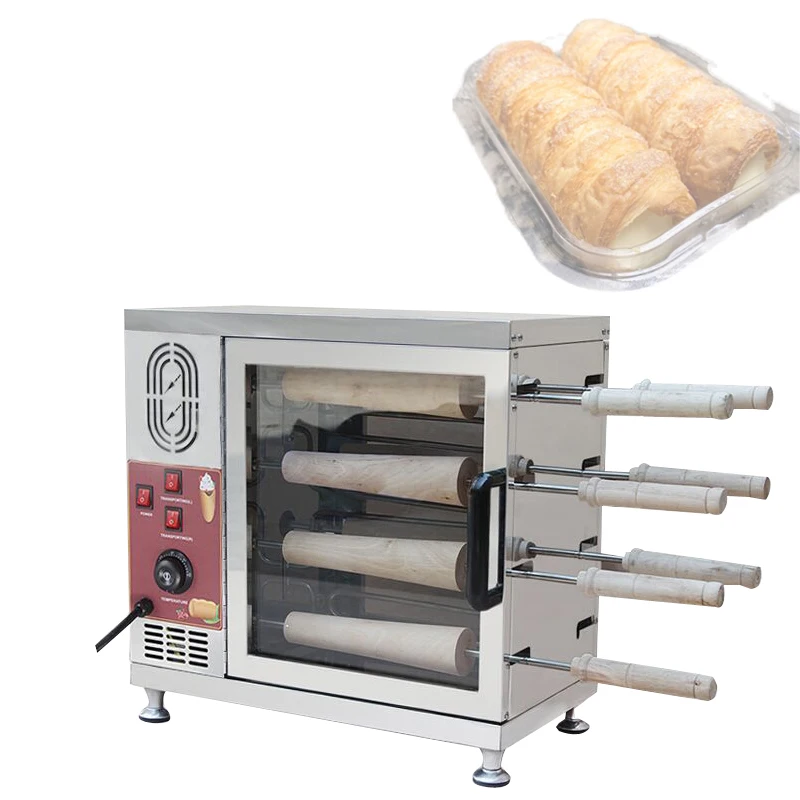 

110V 220V Chimney Bread Maker For Hungarian Bread Roll Ice Cream Cone Electric Bread Roll Oven
