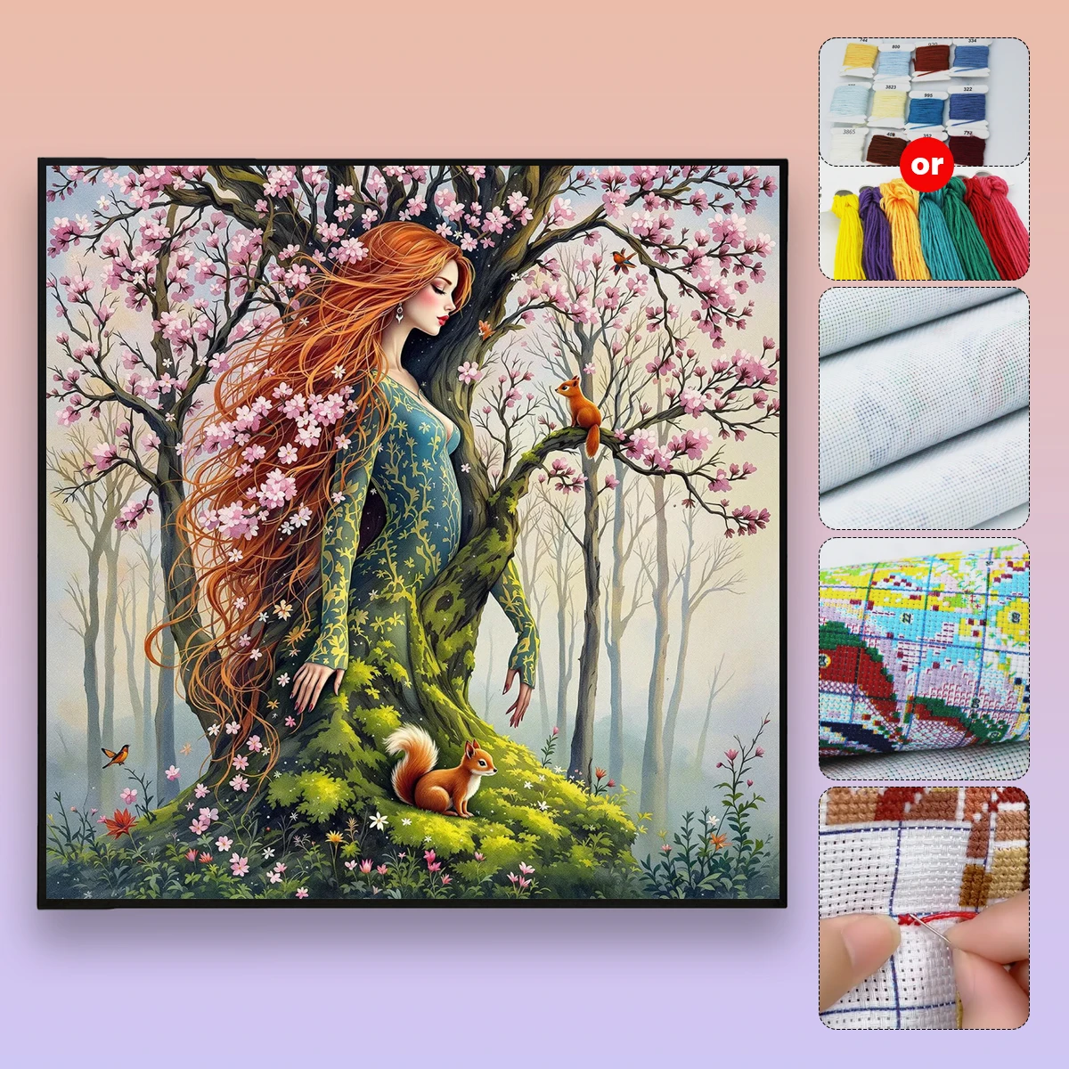 1 комплект из 40x40 см-15,7x15,7 дюймов, безрамный 11CT14CT, тканевый набор для вышивки крестиком, набор «сделай сам», красивый пейзаж, набор (art.: 3920cff8b686d) - 3920cff8b686d