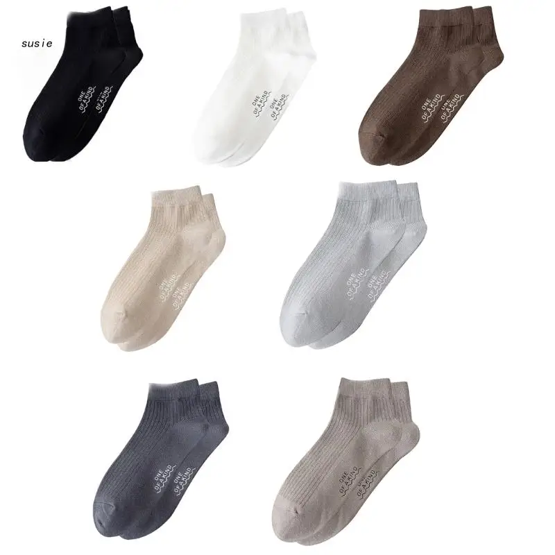 

X7YA Men Sports Soft Breathable Sock Short Soft Daily Wearing Casual Cotton Crew Autumn Spring Performances Cotton Stocking