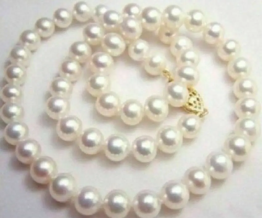 

GENUINE NATURAL AAA 9-10MM WHITE SOUTH SEA PEARL NECKLACE 18" 17" 14K GOLD CLASPfine jewelryJewelry Making
