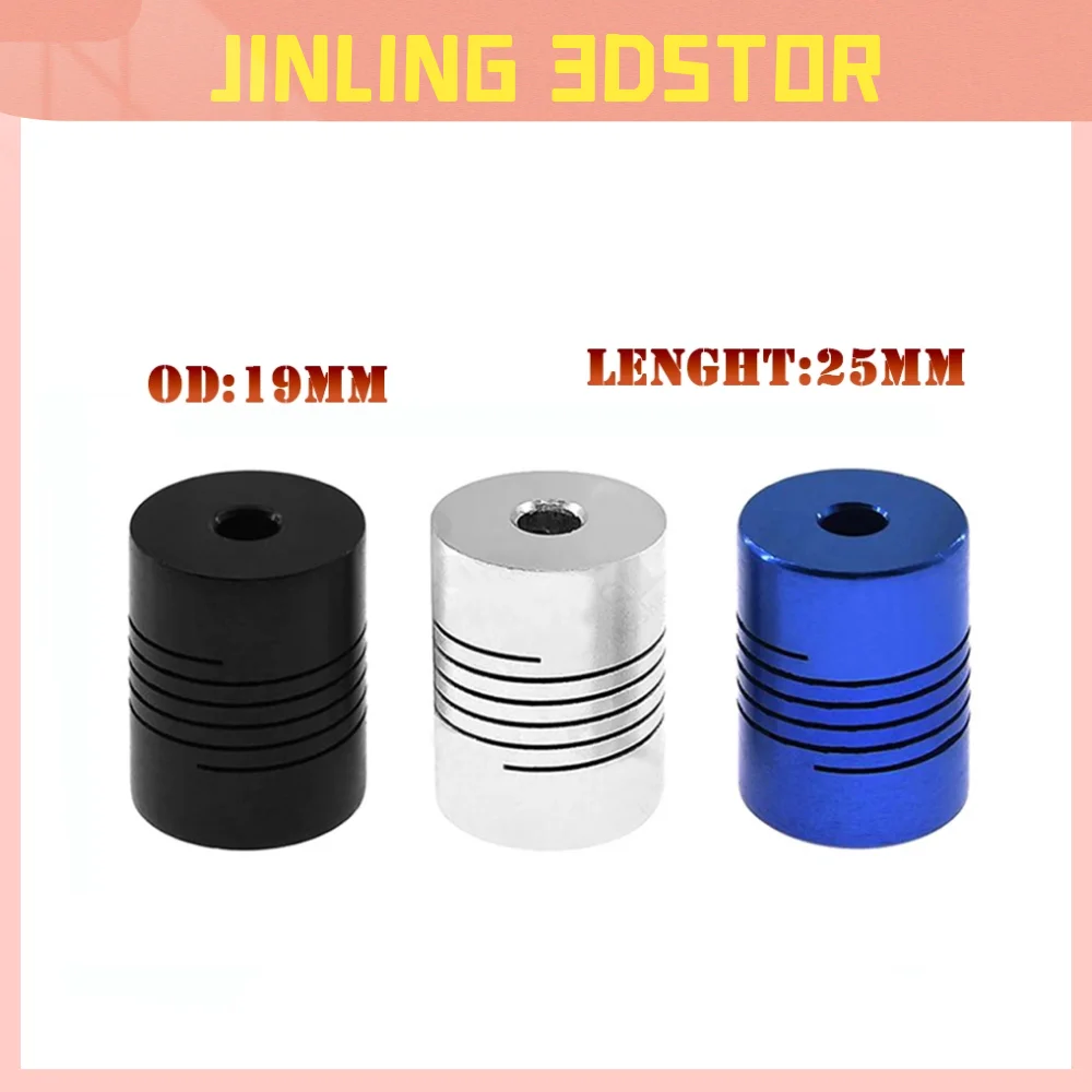 

CNC Motor Jaw Shaft Coupler 5mm To 8mm Flexible Coupling OD 19x25mm wholesale Dropshipping For CR10 Ender-3 Ender 3 Pro
