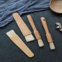 wooden handle brush smear oil brush kitchen household high temperature pancake barbecue baking cleaning tool bakery accessories