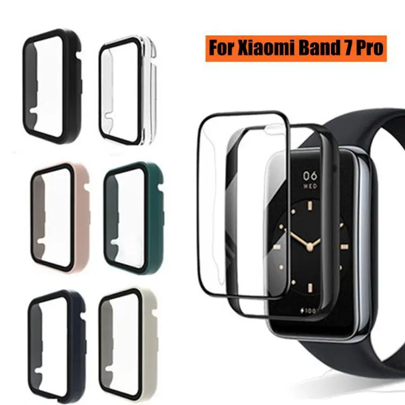 Чехол с полным покрытием для Xiaomi Mi Band 7 Pro защита экрана пленка Защита краев Xiomi Miband