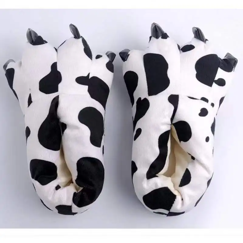 Funny Cartoon Child Shoe Animal Plush Thickening Claw Colorful Autumn and Winter Warm Soft Indoor Couples Home Floor Slippers