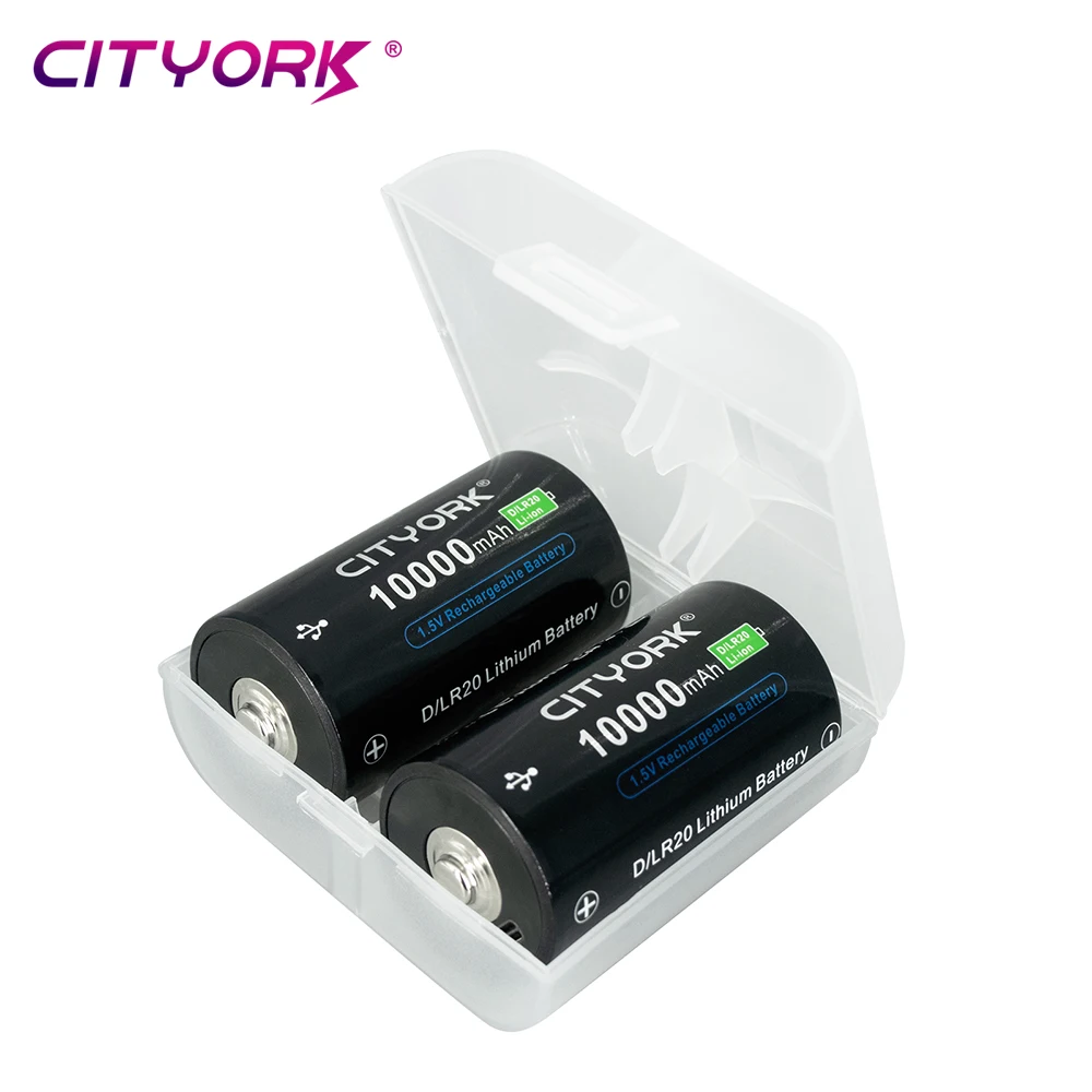 CITYORK D Размер LR20 перезаряжаемая батарея 1 5 В зарядка через usb литий-ионные батареи