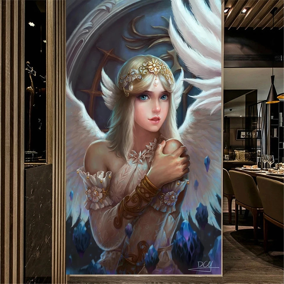 

Полноразмерная Алмазная 5D картина «ангельские крылья», Набор для вышивки крестиком, мозаика большого размера для женщин, хобби, хобби, наст...