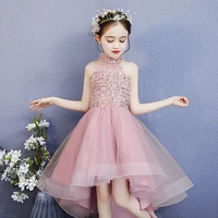 girl presenter little girl children show evening dress princess dress flower girl piano dress trailing style special occasions