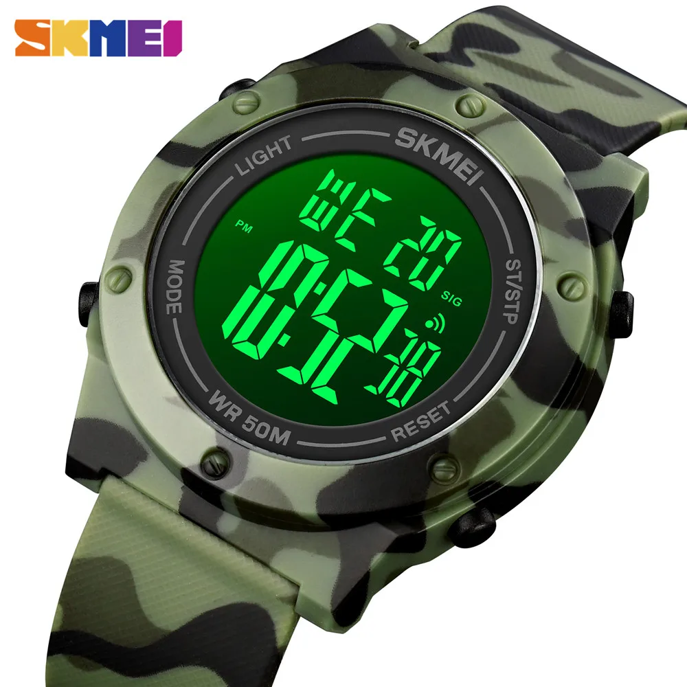 

SKMEI Military Camouflage Sport Watches Men Calendar Alarm Clock Chrono 5Bar Waterproof Digital Watch Male reloj hombre 1772