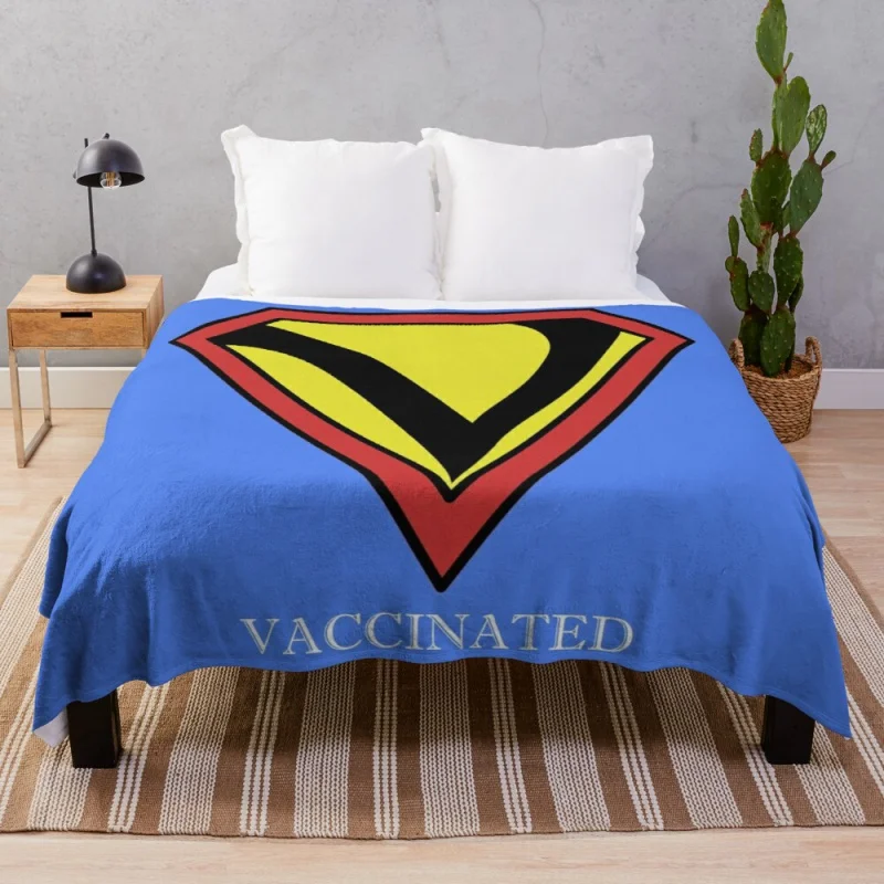 

Fashion Bedding Set V Is For Vaccinated Style Design Throw Blanket