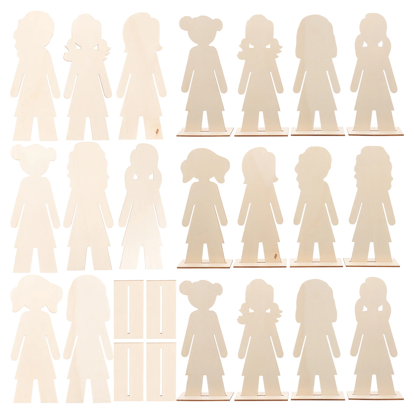 

20 Pcs DIY Hanging Crafts Unfinished Wood Bathroom Decorations Slices Graffiti Wooden Pendants Party Decorative Supplies Manual