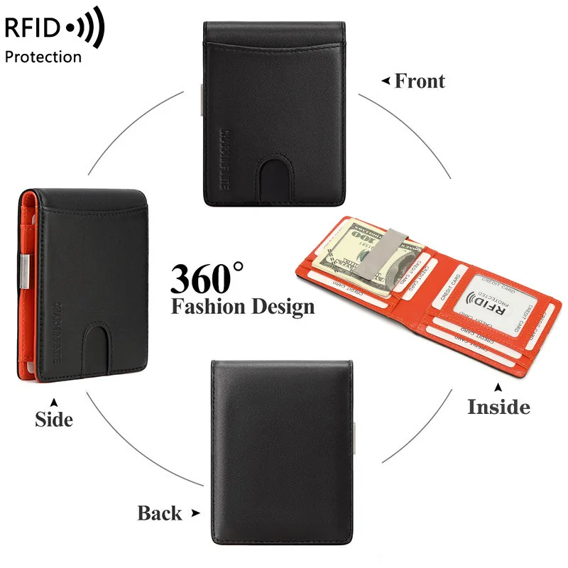 rfid mini wallet with money clip wallet card wallet for man men rfid blocking slim money clip walle rfid card wallet wallet pock