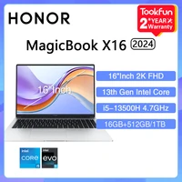 Ноутбук HONOR MagicBook X16 Pro 2024, 16", 16/512ГБ, 16ГБ/1ТБ, i5-13420H, i5-13500H, R5 7640HS, Integrated graphic, Windows