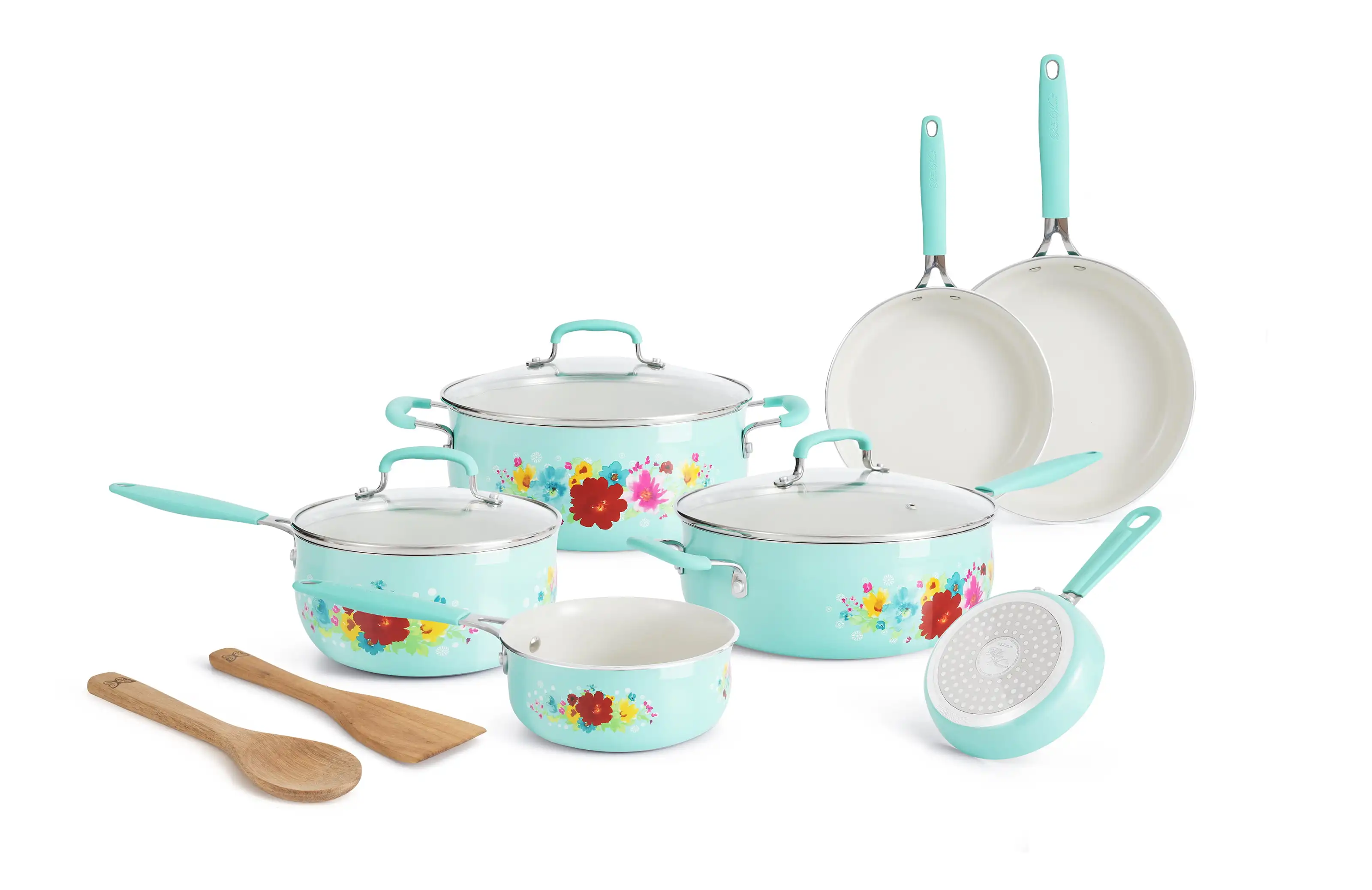 

Classic Ceramic Breezy Blossom Cookware Set, 12 Piece Set