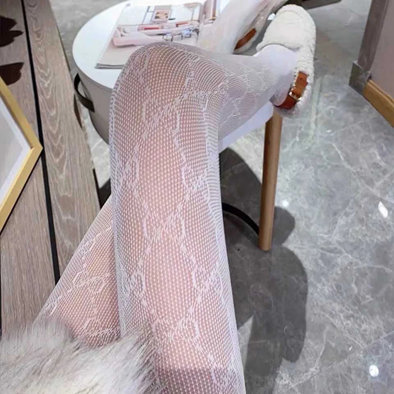 Sexy Pantyhose Tight Fishnet Stockings Hollow Net Lace Black Silk ins Hook Flower Retro Luxury Women's Tights | Тематическая